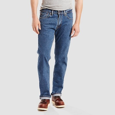 

Мужские прямые джинсы Levis 505 прямого кроя - синий деним