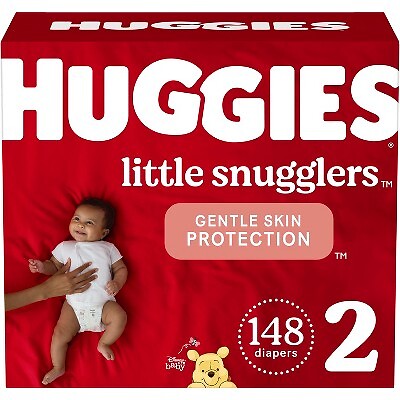 Подгузники Huggies Little Snugglers, большая упаковка, размер 2 (148 карат)