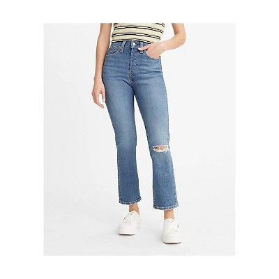 

Женские прямые укороченные джинсы Levis с высокой посадкой на танкетке - Fall Star