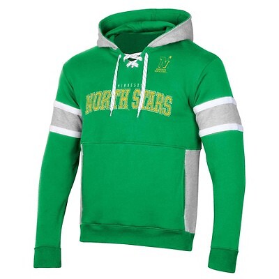 

Мужская винтажная флисовая толстовка с капюшоном и шнуровкой NHL Minnesota North Stars, Not available