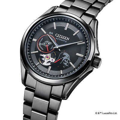 Pre-owned Citizen Collection Np1015-66e Black Mechanical Darth Vader Mens Watch In Box