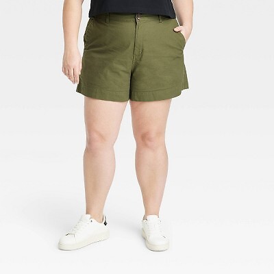 

Женские повседневные шорты с высокой посадкой - A New Day Olive Green