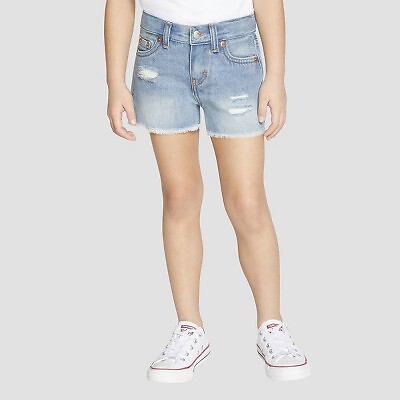 

Джинсовые шорты Levis Girls Girlfriend – Яркие состаренные пятна, Light wash