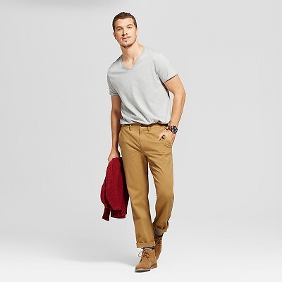 

Мужские брюки-чинос прямого кроя на каждый вид — Goodfellow - Co Dapper Brown, Коричневый