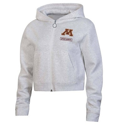 

Женская серая флисовая толстовка с капюшоном на молнии NCAA Minnesota Golden Gophers, Серый