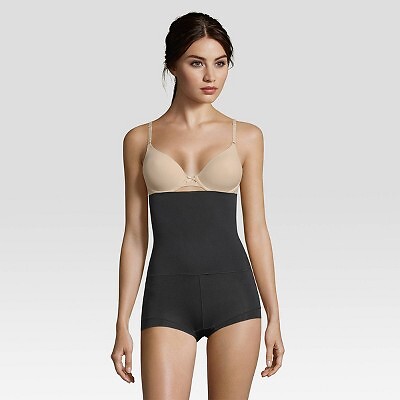 

Женские шорты Maidenform Self Expressions Tame Your Tummy с высокой талией SE0701, Черный