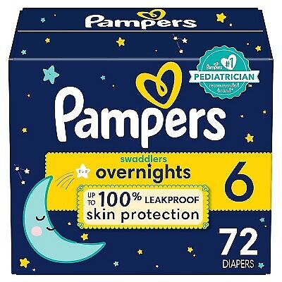 Подгузники Pampers Swaddlers nights, огромная упаковка, размер 6, 72 карата