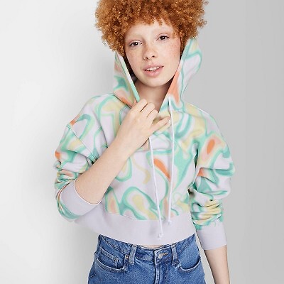 

Женская укороченная толстовка с капюшоном - Wild Fable Swirl, Not available