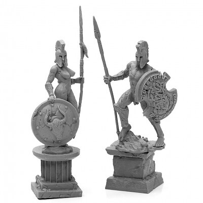 REM44127 Reaper Miniatures Bones BK: Amazon & Spartan (Bronze)