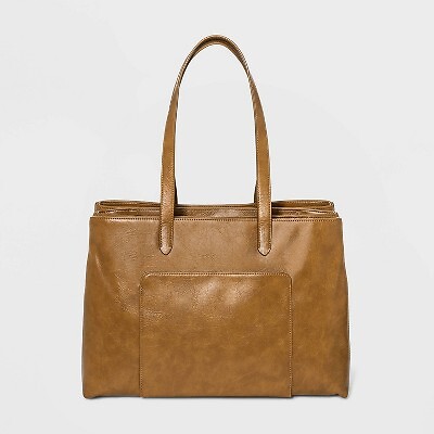 

Сумка-тоут Cayden с тремя отделениями - универсальная нить светло-коричневого цвета, Коричневый