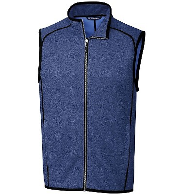

Cutter - Buck Mainsail Sweater-Knit Mens Full Zip Vest - Tour Blue Heather - 3X, Синий