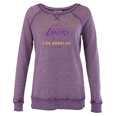 

Женская флисовая толстовка с круглым вырезом и логотипом NBA Los Angeles Lakers Burnout -, Not available