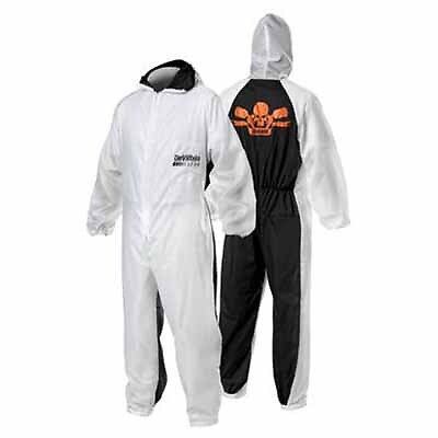 DeVilbiss CLEAN 803597 Reusable Coverall White Nylon Front/Cotton Back (Large)