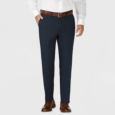 Брюки мужские Haggar H26 Tailored Fit Premium Stretch Suit Pants - Blue 30x30