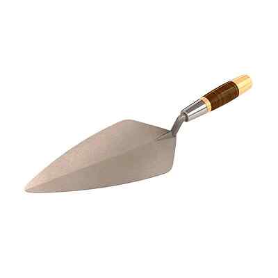 Bon Pro Plus 11'' Narrow London Pro Carbon Steel Brick Trowel With Leather Handle