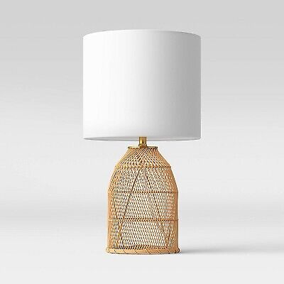 Настольная лампа Rattan Diagonal Weave Tan - Opalhouse