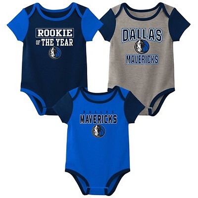 

Комплект боди для мальчиков NBA Dallas Mavericks, 3 шт., 18 мес., Not available