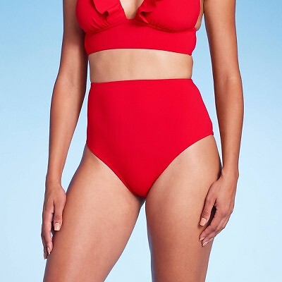 

Женские плавки бикини Cheeky с завышенной талией - Shade - Shore Red, Красный
