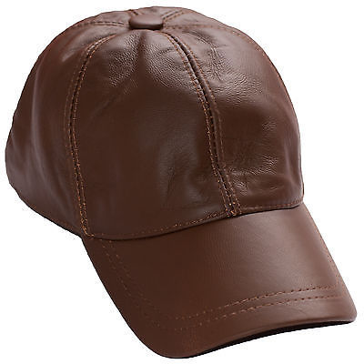 Leder Baseball Cap Mit Visier - Verstellbar Für Herren & Damen - Motorrad-tauglich