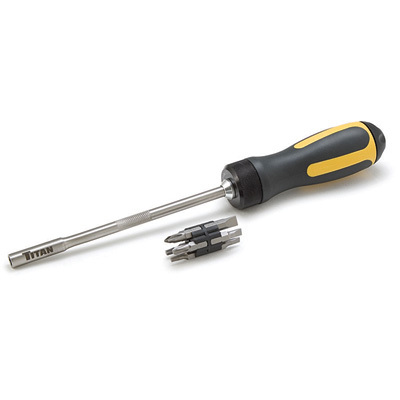 Titan Tools 12220 High Torque Ratcheting Screwdriver 12'' Long