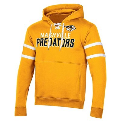 

Мужская толстовка с капюшоном и кружевом NHL Nashville Predators, Желтый