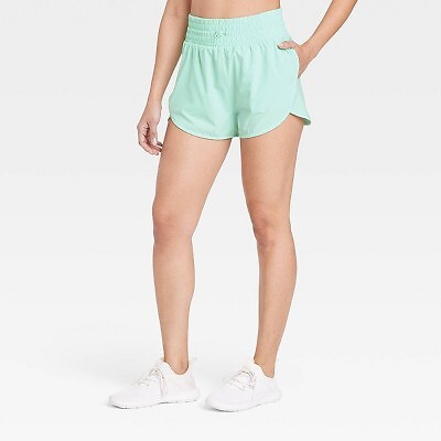 

Женские гибкие шорты с высокой посадкой 3 дюйма — All in Motion мятно-зеленый, Mint green