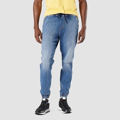 's Slim Fit Denim Jogger Pants - Blue Denim S