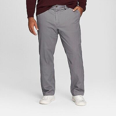 Мужские брюки чинос прямого кроя Big & Tall - Goodfellow & Co темно-серые 34x36