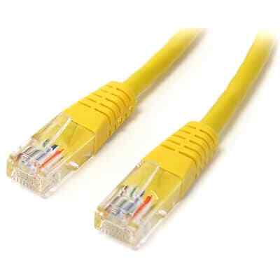 1PC STARTECH.COM M45PATCH10YL CAT5e Cable - 1 ft Yellow Ethernet Cord - Molded