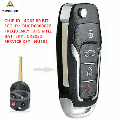 Upgraded FLIP KEY REMOTE FOR 2012-2018 FORD FOCUS CHIP KEYLESS ENTRY ALARM FOB