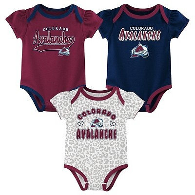 

Боди для девочек NHL Colorado Avalanche, 3 шт., 3–6 мес., Not available