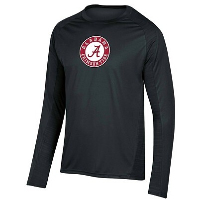 Мужская футболка из полиэстера с длинными рукавами NCAA Alabama Crimson Tide — M