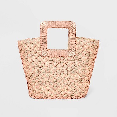 

Handheld Mini Tote Handbag - Розовый Новый День