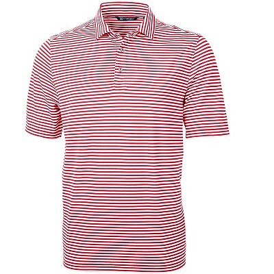 

Мужская рубашка-поло из переработанного материала Cutter - Buck Virtue Eco Pique Stripe - Красный - M, Not available