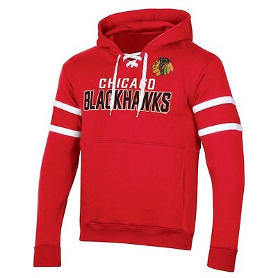 

NHL Chicago Blackhawks Мужская Толстовка С Длинным Рукавом С Капюшоном и Кружевом, Черный