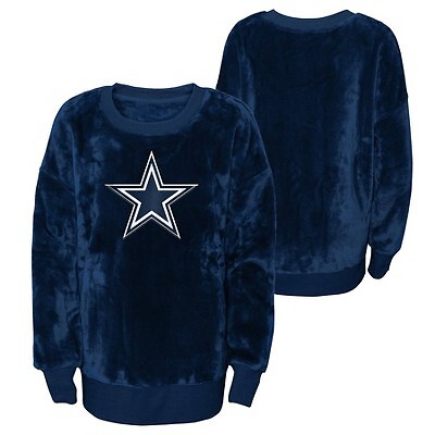 

Флисовый свитшот с круглым вырезом Minky для девочек NFL Dallas Cowboys, Not available