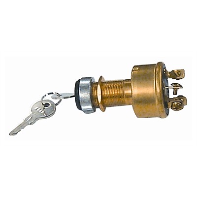 Boat Marine ignition Switch Brass Style 3 Position Off-Ignition-Start 4