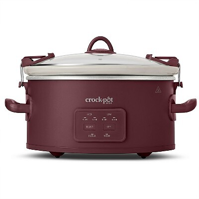 Crock-Pot 6QT Slow Cooker Warmer Lambrusco Red 6qt Cook Ceramic