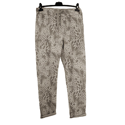 Ladies Italian Lagenlook Snake Print Magic Stretchy Trousers