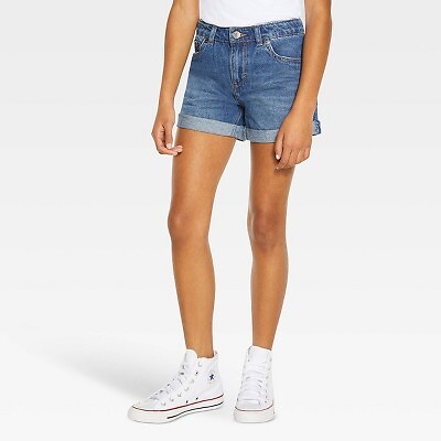 

Джинсовые шорты Levis Girlfriend для девочек — Evie, средний цвет, Medium wash