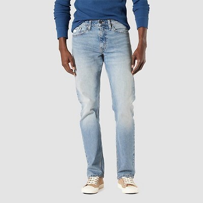 Мужские джинсы DENIZEN from Levis 232 Slim Straight Fit - Голубой деним 34x30