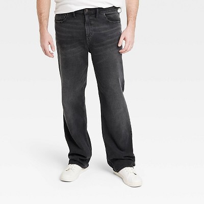 

Мужские джинсы прямого кроя Big - Tall - Goodfellow - Co Black Denim, Черный