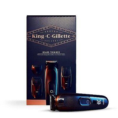 King C. Gillette Men's Cordless Beard Trimmer + 3 Interchangeable Combs
