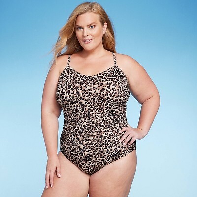 

Женский цельный купальник с кольцом на спине UPF 50 - цвет морской волны многоцветный, Not available