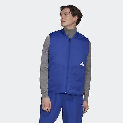Adidas Mens Insulated Puffer Vest XL Multi Sport Water Repellent Windproof Blue