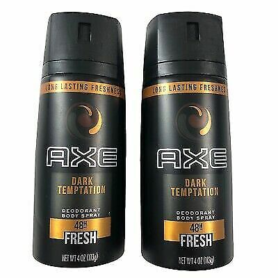 AXE Dark Temptation Deodorant Body Spray For Men - 2 Pack