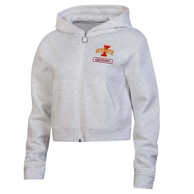 

NCAA Iowa State Cyclones Женская серая флисовая толстовка с капюшоном на молнии, Серый