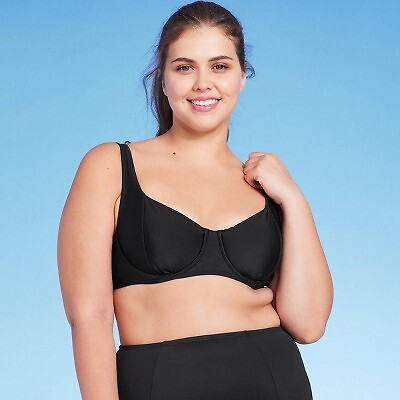 

Верх бикини на косточках для женщин со швами - Kona Sol Black, Черный