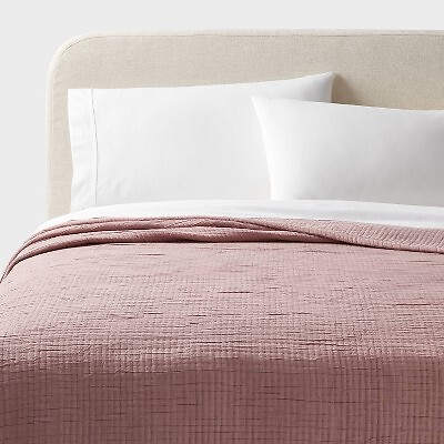 Full/Queen Double Cloth Quilt Mauve - Threshold