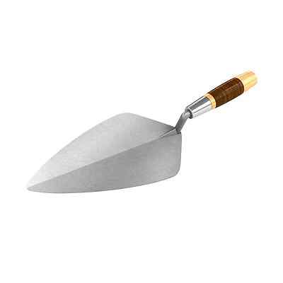 Bon Pro Plus 10'' Wide London Pro Carbon Steel Brick Trowel Leather Handle